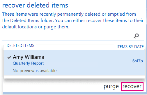 Restore Deleted Emails in Microsoft 365