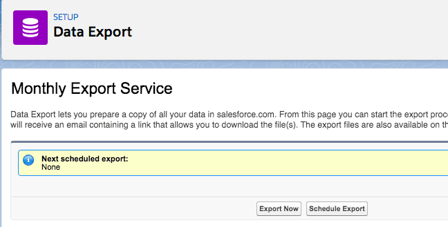 salesforce data export