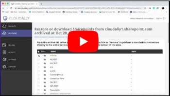 Sharepoint Granular Restore at Any Hierarchical Level | CloudAlly