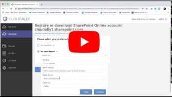 SharePoint backup | CloudAlly