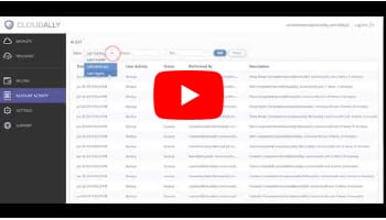 Account activity​ | CloudAlly