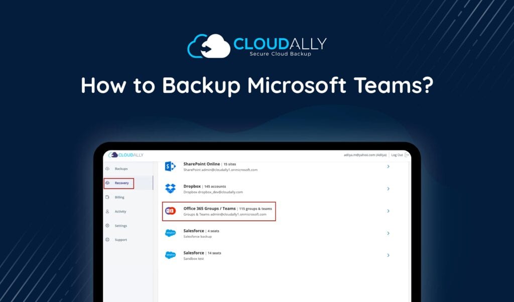 recover microsoft teams data | CloudAlly