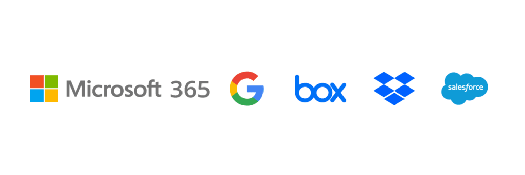 Microsoft 365, Google, Box, Drop Box, Salesforce | CloudAlly