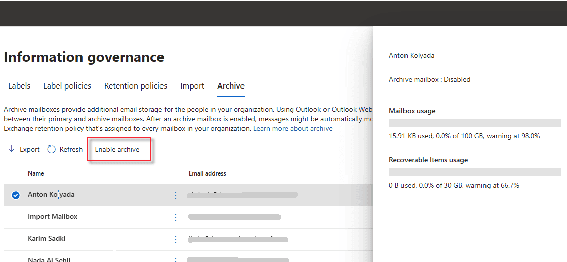 Archive Outlook Emails Using Office 365 Archive Policy CloudAlly