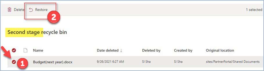 sharepoint online backup and restore options