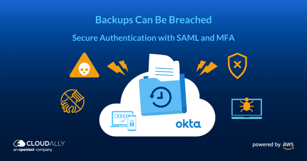 secure backup authentication with saml and mfa 2fa