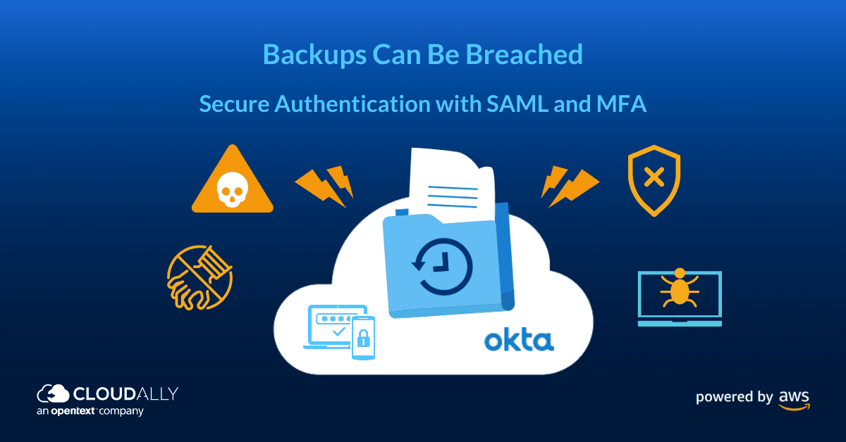 secure backup authentication with saml and mfa 2fa