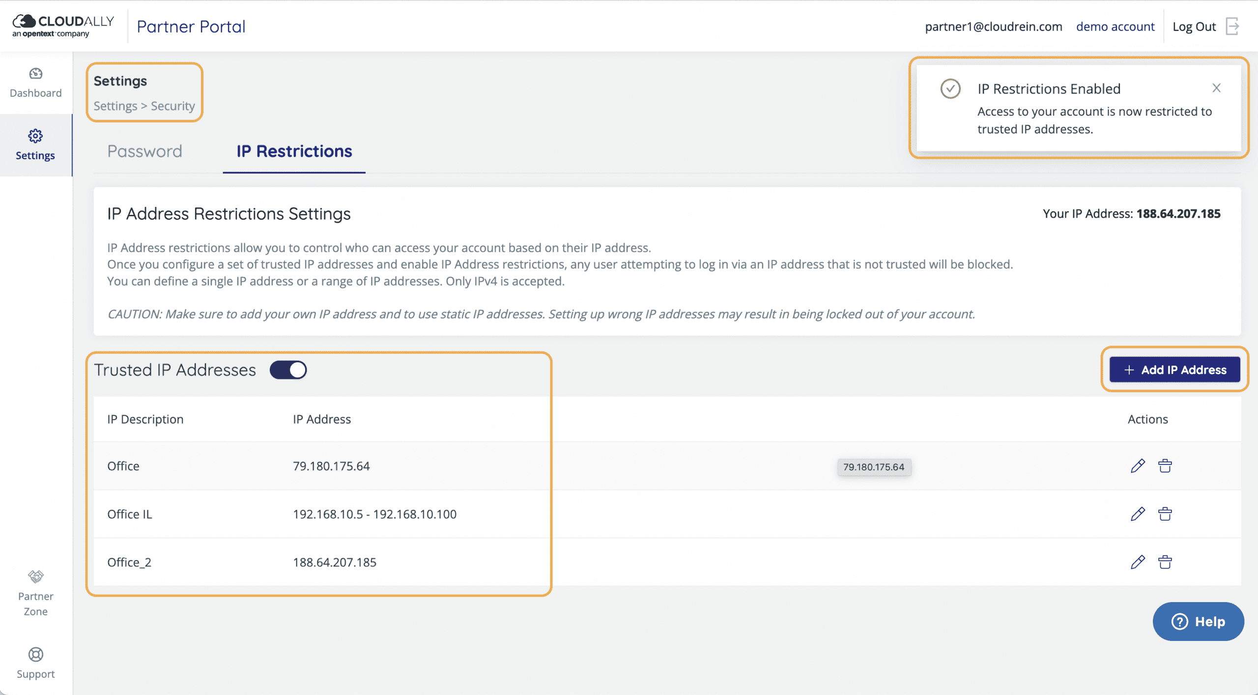 Improved Access Control for IP Address Restrictions | CloudAlly