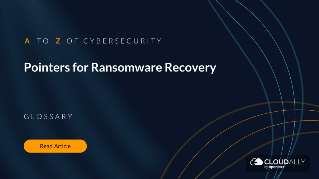 Pointers for Ransomware Recovery